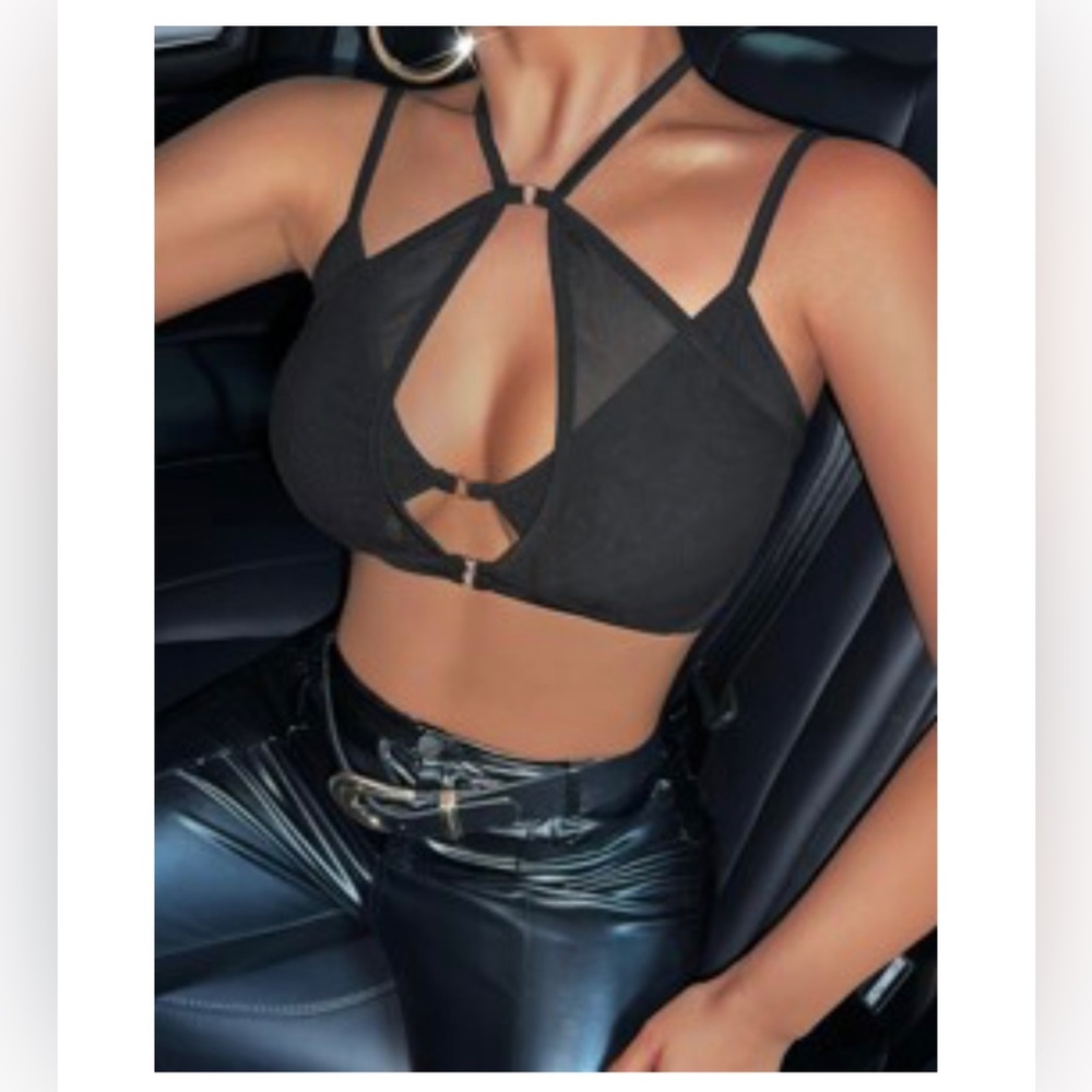 SHEIN Abstract Strappy Tank Top